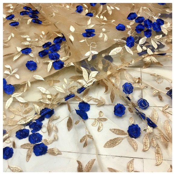 Enchanted Indigo & Golden Party Dress - Picture 6 of 8